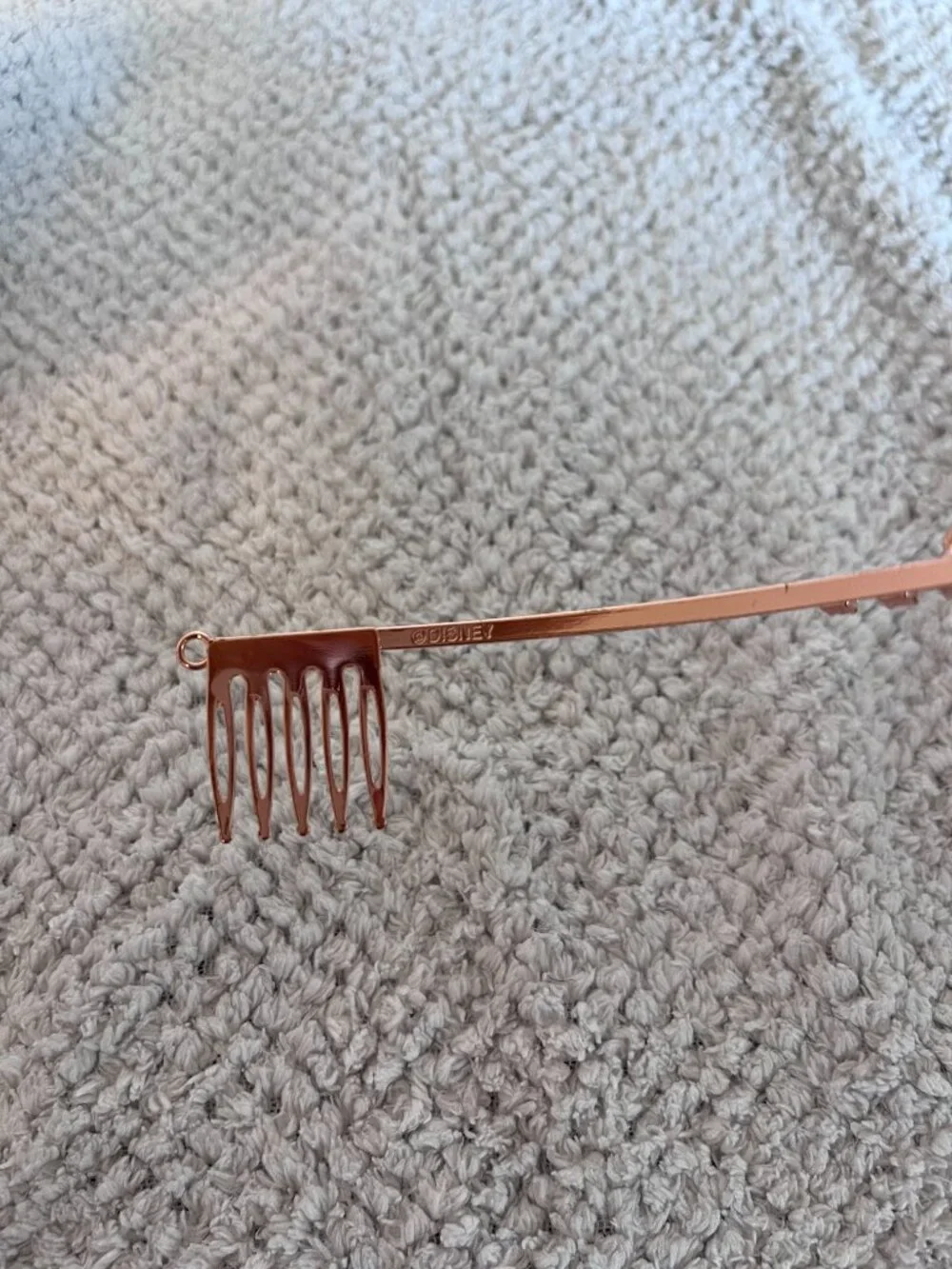 DisneySea Tokyo Rose Gold Tiara - Removable Gemstone (Ruby + Unopened Amethyst)